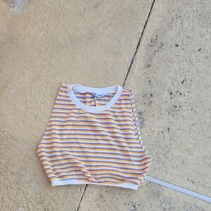 Zara Yellow and Blue Striped Tank Top